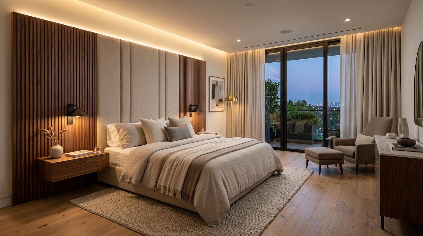 Luxury Bedroom Suite Interior Design by Vishwakarma Ji Interiors Mirzapur UP